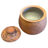 Small Lidded Studio Jar in Textured Red Clay