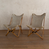 Pair of Tripolina Canvas Chairs by Joseph B. Fenby, 1960s