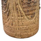 Olive Ribbed Studio Ceramic Vessel