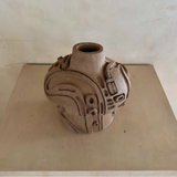 Abstract Relief Terracotta Vase