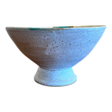 Teal Accent Footed Bowl