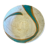 Teal Accent Footed Bowl