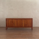 Pierre Gautier Delaye French Pine Credenza with Vertical Plank Sliding Doors