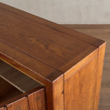 Pierre Gautier Delaye French Pine Credenza with Vertical Plank Sliding Doors