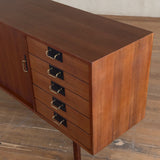 Italian Mid Century Credenza with Brass Accents