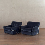 Single Velvet and Chrome 'Wopps' Lounge Chairs by Ernesto Radaelli, 1970s