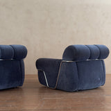 Single Velvet and Chrome 'Wopps' Lounge Chairs by Ernesto Radaelli, 1970s
