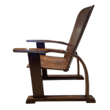 Rare Antique Sculptural Reclining Chair