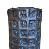 Tall Stamped Copper Vessel by Angelo Bragolini