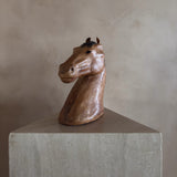 Leather Molded Horse Head Sculpture