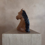 Leather Molded Horse Head Sculpture