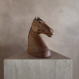 Leather Molded Horse Head Sculpture