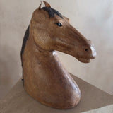 Leather Molded Horse Head Sculpture