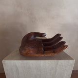 Large Wooden Open Palm Sculpture