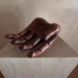 Large Wooden Open Palm Sculpture