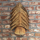 Hand Carved Wooden Pine Tree Wall Hanging
