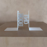 Pair of White Metal Bookends
