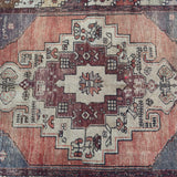 Vintage Anatolian Stepped Medallion Rug