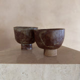 Footed Brutalist Studio Ceramic Cup