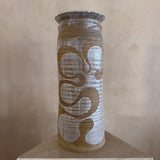 Large Ribbed Studio Ceramic Vessel