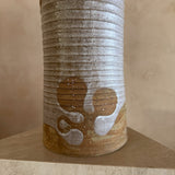 Large Ribbed Studio Ceramic Vessel