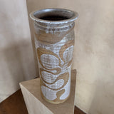 Large Ribbed Studio Ceramic Vessel