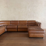 8 Piece Percival Lafer Patchwork Leather Modular Sofa and Ottoman, 1960s