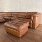 8 Piece Percival Lafer Patchwork Leather Modular Sofa and Ottoman, 1960s