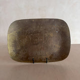 Brass Tray with Etched Faces