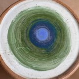 Green and Blue Studio Ceramic Cheese Plate