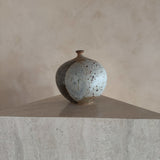 Rounded Studio Ceramic Vase with Striped Detail