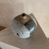 Rounded Studio Ceramic Vase with Striped Detail