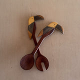 Set of Carved Toucan Salad Tongs