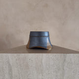 Studio Ceramic Canister with Green Glaze Detail Lid