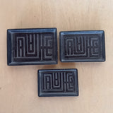 Set of 3 Etched Iron Catch Alls