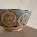 Leaf Medallion Studio Pottery Bowl