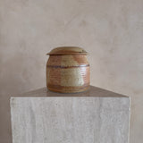 Abstract Lidded Studio Pottery Vessel
