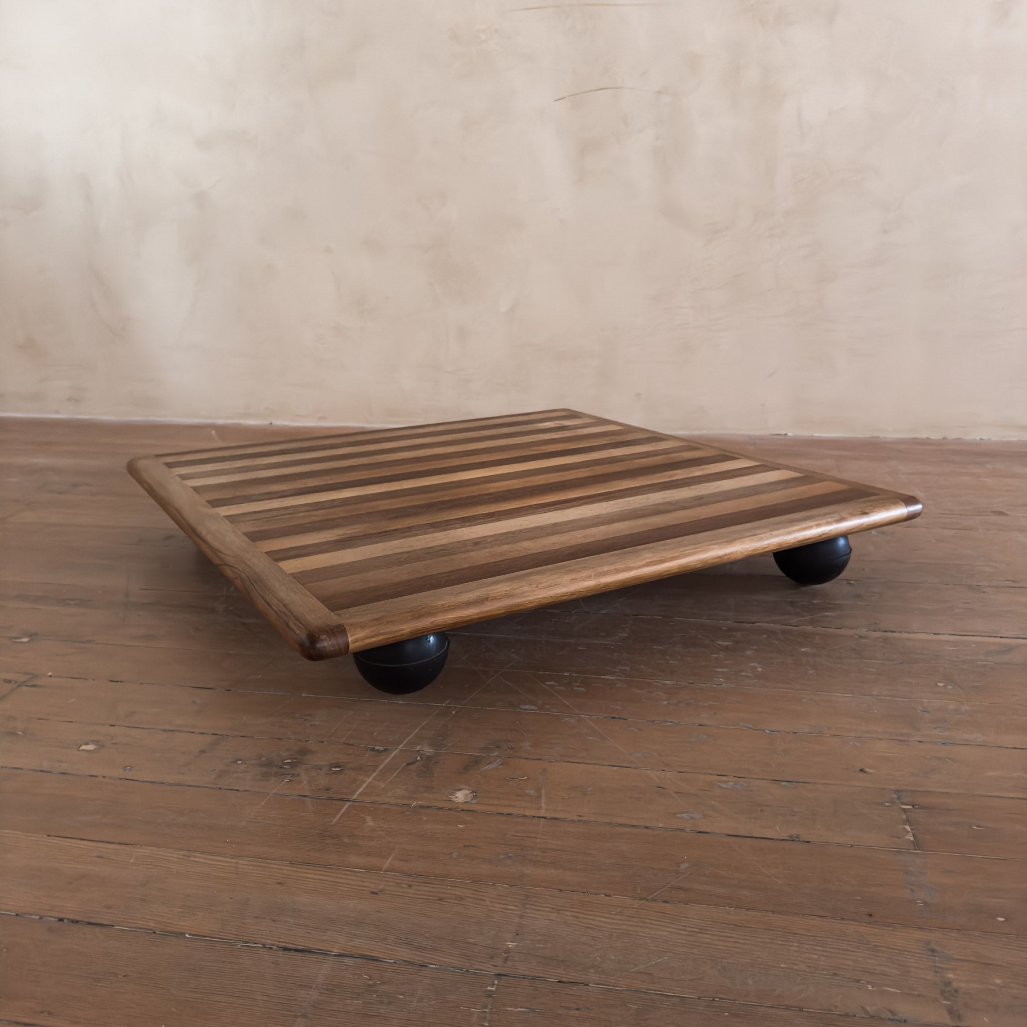 'Pianura' Low Walnut Coffee Tables by Mario Bellini