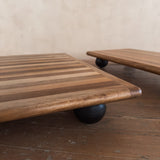 'Pianura' Low Walnut Coffee Tables by Mario Bellini