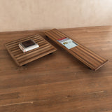 'Pianura' Low Walnut Coffee Tables by Mario Bellini