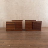 Pair of Italian Cherry Wood Nightstands, 1960s