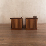 Pair of Italian Cherry Wood Nightstands, 1960s