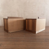 Pair of Italian Cherry Wood Nightstands, 1960s