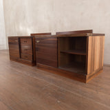 Pair of Italian Cherry Wood Nightstands, 1960s