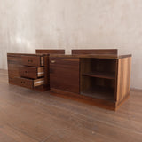Pair of Italian Cherry Wood Nightstands, 1960s