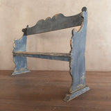 Rustic Antique Cornflower Blue Bench