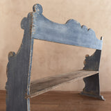 Rustic Antique Cornflower Blue Bench