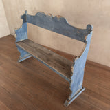 Rustic Antique Cornflower Blue Bench