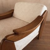 Pair of Brutalist Oak Armchairs, Italy, 1970s