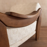 Pair of Brutalist Oak Armchairs, Italy, 1970s